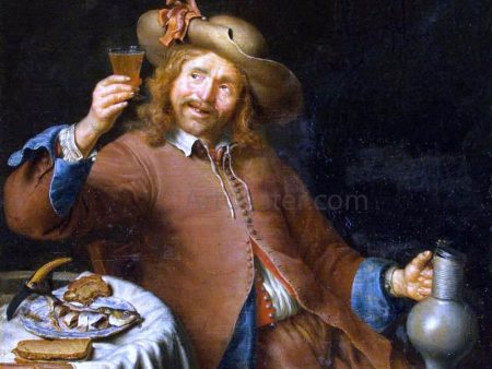 Breakfast of a Young Man by Pieter Cornelisz. Van Slingelandt - Hand-Painted Oil Painting on Canvas Online Hot Sale