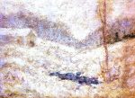 Winter Scene by John Twachtman - Hand-Painted Oil Painting on Canvas Fashion