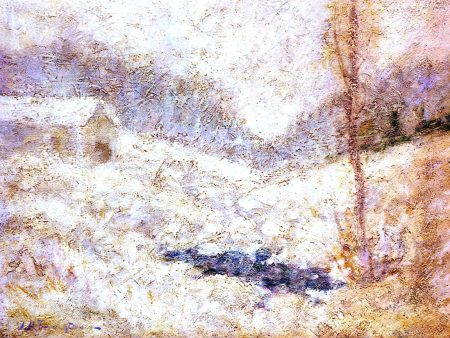 Winter Scene by John Twachtman - Hand-Painted Oil Painting on Canvas Fashion