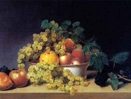 Still Life with Fruit on a Tabletop by James Peale - Hand-Painted Oil Painting on Canvas Online