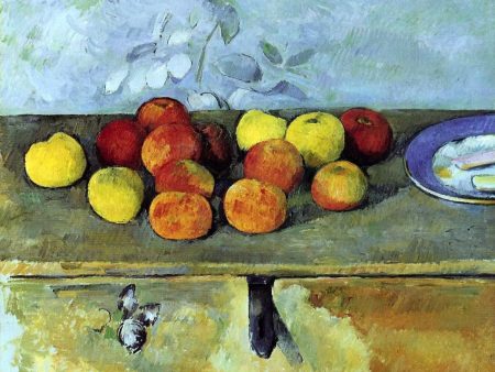 Apples and Biscuits by Paul Cezanne - Hand-Painted Oil Painting on Canvas For Cheap