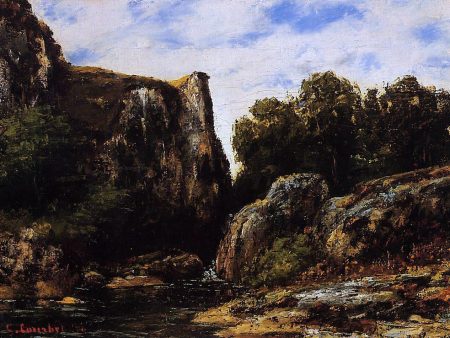 A Waterfall in the Jura by Gustave Courbet - Hand-Painted Oil Painting on Canvas Sale