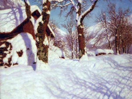 Winter Morning, Engadine by Ivan Fedorovich Choultse - Hand-Painted Oil Painting on Canvas Cheap