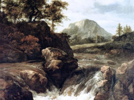 A Waterfall by Jacob Van Ruisdael - Hand-Painted Oil Painting on Canvas For Cheap