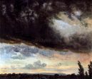 Cloud Study with Horizon by Johan Christian Claussen Dahl - Hand-Painted Oil Painting on Canvas Hot on Sale