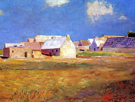 Breton Village by Odilon Redon - Hand-Painted Oil Painting on Canvas Discount