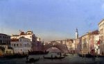 At the Rialto Bridge, Venice by Ippolito Caffi - Hand-Painted Oil Painting on Canvas Online Hot Sale