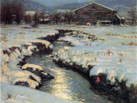 Woodstock Meadows in Winter by Lowell Birge Harrison - Hand-Painted Oil Painting on Canvas Online Sale