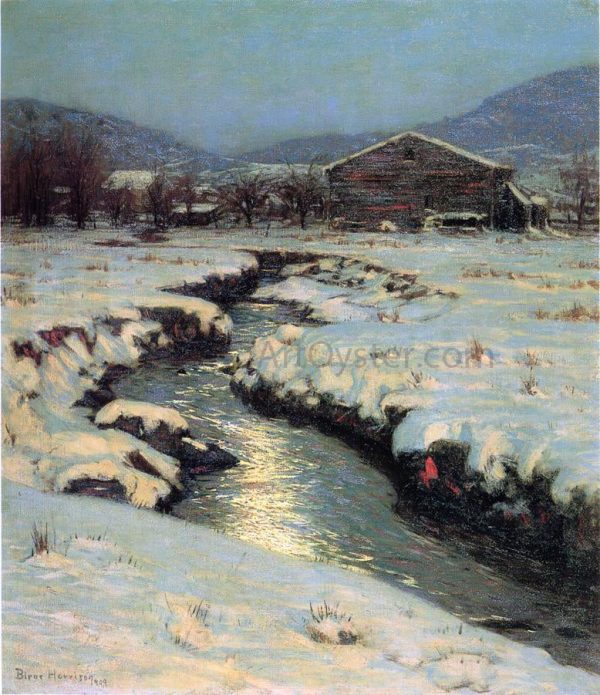 Woodstock Meadows in Winter by Lowell Birge Harrison - Hand-Painted Oil Painting on Canvas Online Sale