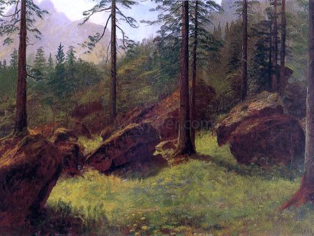 Wooded Landscape by Albert Bierstadt - Hand-Painted Oil Painting on Canvas Online Sale