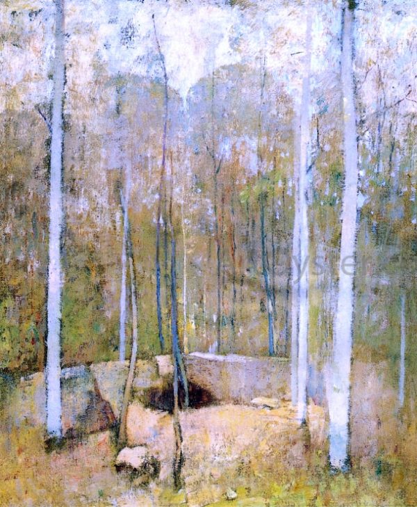 Autumn Forest by Emil Carlsen - Hand-Painted Oil Painting on Canvas For Sale