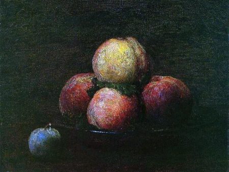 Peaches and a Plum by Henri Fantin-Latour - Hand-Painted Oil Painting on Canvas For Discount