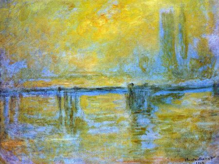 Charing Cross Bridge, Fog by Claude Oscar Monet - Hand-Painted Oil Painting on Canvas Online