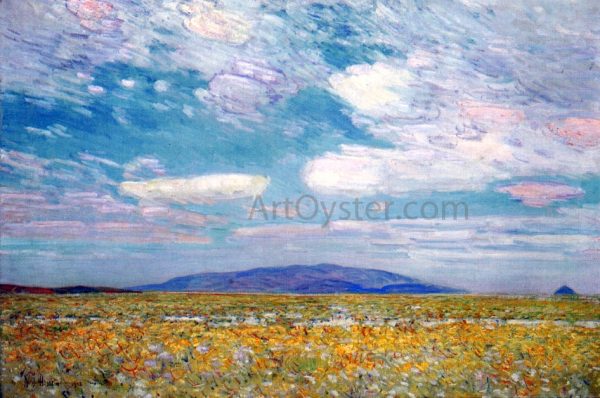 Alkali, Rabbit Brush and Grease Wood Squaw Cap, Oregon Trail by Frederick Childe Hassam - Hand-Painted Oil Painting on Canvas Discount