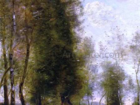 A Shady Resting Place (also known as Le Dormoir) by Jean-Baptiste-Camille Corot - Hand-Painted Oil Painting on Canvas For Discount