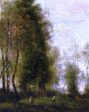 A Shady Resting Place (also known as Le Dormoir) by Jean-Baptiste-Camille Corot - Hand-Painted Oil Painting on Canvas For Discount