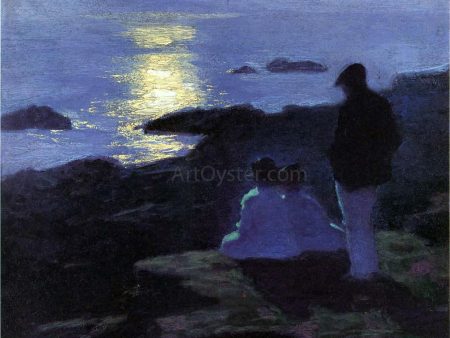 A Summer s Night by Edward Potthast - Hand-Painted Oil Painting on Canvas Cheap