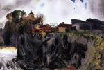 Cliffs at Eddyville by George Wesley Bellows - Hand-Painted Oil Painting on Canvas Online Hot Sale