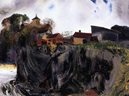 Cliffs at Eddyville by George Wesley Bellows - Hand-Painted Oil Painting on Canvas Online Hot Sale