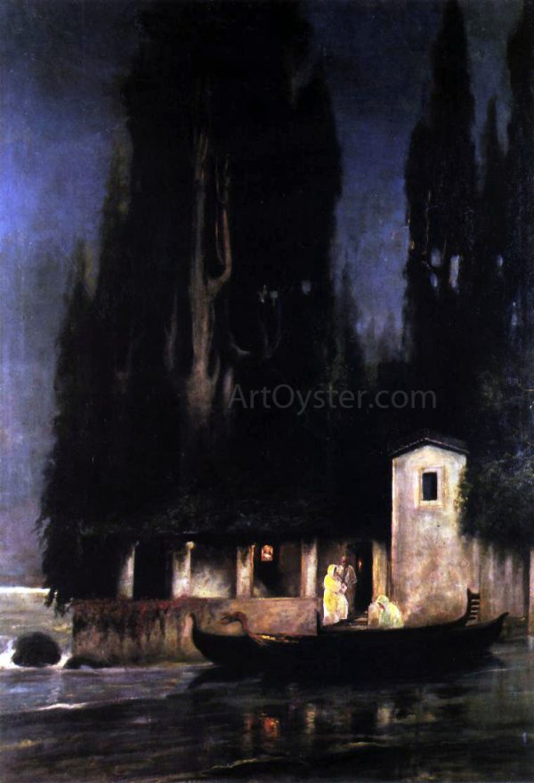 Departure from an Island at Night by Henryk Hector Siemiradzki - Hand-Painted Oil Painting on Canvas Online Sale