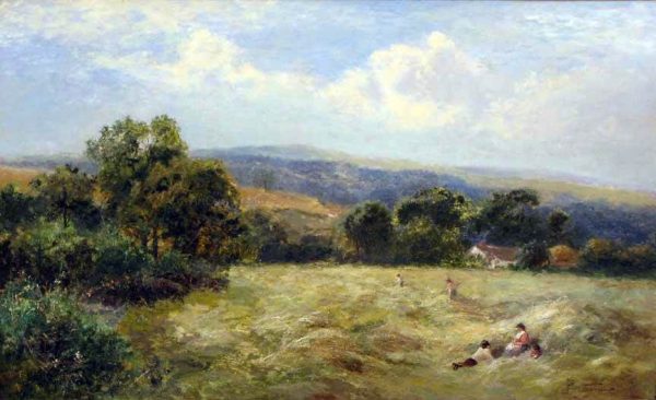 A Mid-day Rest by George Turner - Hand-Painted Oil Painting on Canvas For Sale