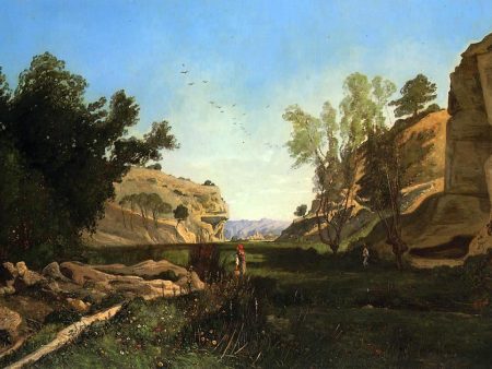 Chinchin Valley at Ile-sur-la-Sourgue, Vacluse by Paul-Camille Guigou - Hand-Painted Oil Painting on Canvas Discount