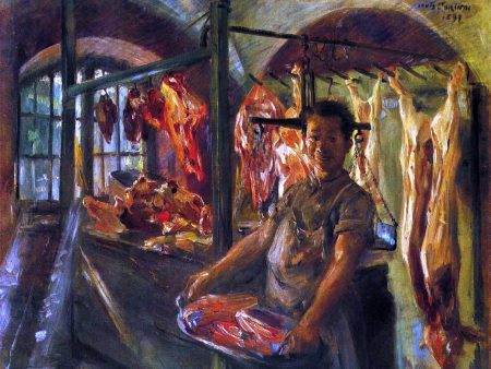 Butcher s Shop at Schaftlarn an der Isar by Lovis Corinth - Hand-Painted Oil Painting on Canvas Online now