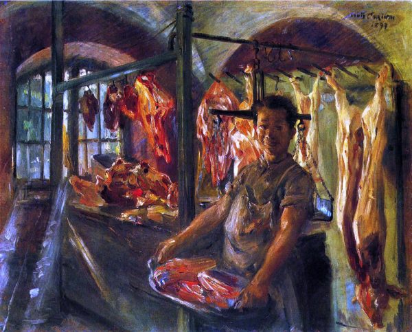 Butcher s Shop at Schaftlarn an der Isar by Lovis Corinth - Hand-Painted Oil Painting on Canvas Online now