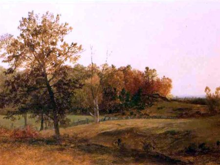 Autumn Landscape by John Frederick Kensett - Hand-Painted Oil Painting on Canvas For Cheap