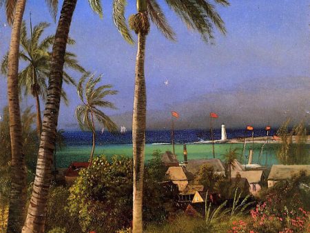 Bahamian View by Albert Bierstadt - Hand-Painted Oil Painting on Canvas Supply