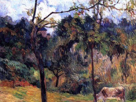 Cow in a Meadow, Rouen by Paul Gauguin - Hand-Painted Oil Painting on Canvas Hot on Sale