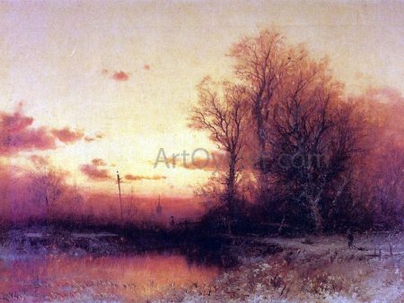 Winter Sunset by George Herbert McCord - Hand-Painted Oil Painting on Canvas Discount