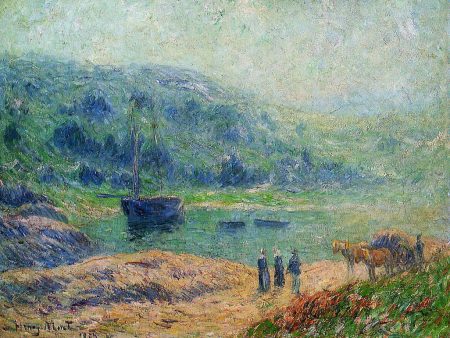 Creek in Brittany by Henri Moret - Hand-Painted Oil Painting on Canvas Hot on Sale