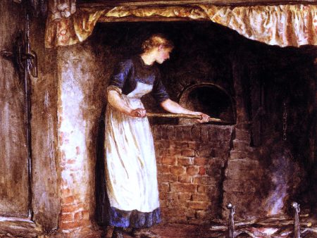 Baking Bread by Helen Allingham - Hand-Painted Oil Painting on Canvas Supply