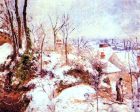 A Cottage in the Snow by Camille Pissarro - Hand-Painted Oil Painting on Canvas Cheap