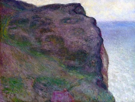 Cliff at Petit Ailly in Grey Weather by Claude Oscar Monet - Hand-Painted Oil Painting on Canvas Online