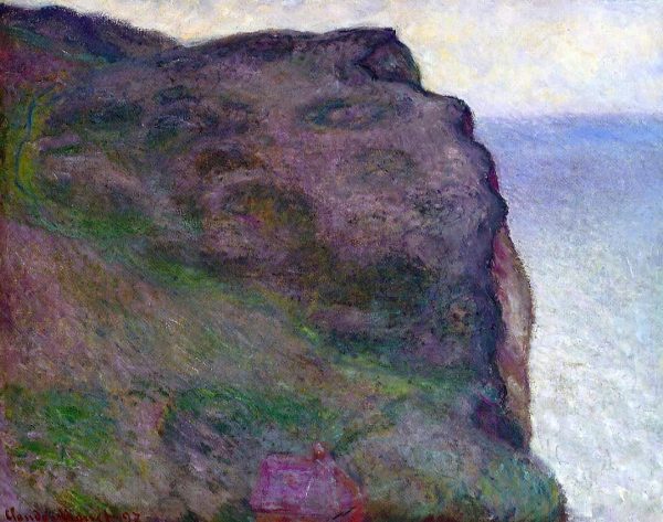 Cliff at Petit Ailly in Grey Weather by Claude Oscar Monet - Hand-Painted Oil Painting on Canvas Online