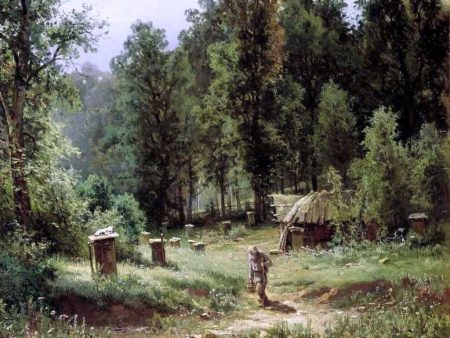 Apiary in a Forest by Ivan Ivanovich Shishkin - Hand-Painted Oil Painting on Canvas Online Hot Sale