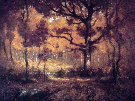 Autumn Woodlands by Henry Ward Ranger - Hand-Painted Oil Painting on Canvas Discount