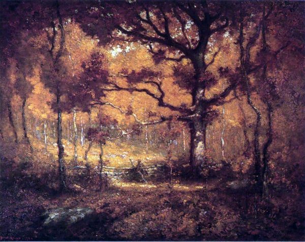 Autumn Woodlands by Henry Ward Ranger - Hand-Painted Oil Painting on Canvas Discount