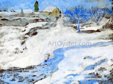 A Winter by John Twachtman - Hand-Painted Oil Painting on Canvas Discount