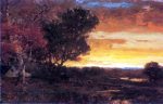 An Autumn Farmscape at Sunset by George Herbert McCord - Hand-Painted Oil Painting on Canvas Discount