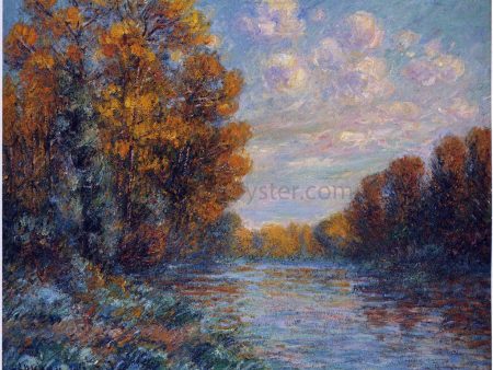 By the River in Autumn by Gustave Loiseau - Hand-Painted Oil Painting on Canvas Online