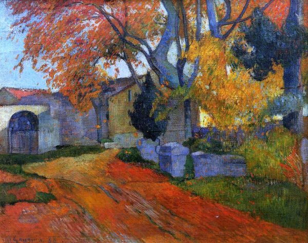 A Lane at Alchamps, Arles by Paul Gauguin - Hand-Painted Oil Painting on Canvas Hot on Sale