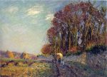 Cart in an Autumn Landscape by Gustave Loiseau - Hand-Painted Oil Painting on Canvas Online now