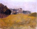 Small Village in the Medoc by Odilon Redon - Hand-Painted Oil Painting on Canvas on Sale