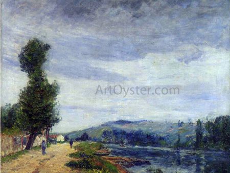 By the Seine - Stormy weather by Gustave Loiseau - Hand-Painted Oil Painting on Canvas Hot on Sale