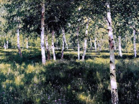 Birch Grove by Isaac Ilich Levitan - Hand-Painted Oil Painting on Canvas Online Hot Sale