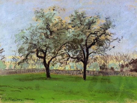 Apples Trees at Pontoise by Camille Pissarro - Hand-Painted Oil Painting on Canvas Fashion