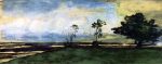 At Papara, Beb, 25th, 1891, Early Moonlight and Afterglow, From the Verandah of Tati s House by John La Farge - Hand-Painted Oil Painting on Canvas For Sale